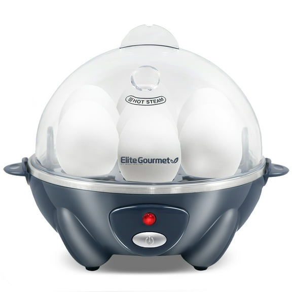 Elite Gourmet Easy Egg Cooker, slate blue
