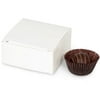 50 PK, White Candy Truffle Boxes 2-5/8 x 2-3/4 x 1-1/4" Holds 4 For Wedding Favors, & Basket Fillers, Made In USA