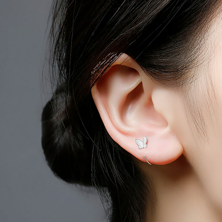 Tragus Earrings for Women Women Love Stud Earrings Women s Simple Personality Stud Earrings Women Temperament Love Earrings Earrings Gold Hoops