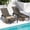 Dark Brown, variant on Vineego Set of 2 Patio Outdoor Chaise Lounge Chair Recliner with Adjustable Backrest, Dark Brown