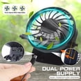 thumbnail image 6 of CAMOTUSE Wide Brim Outdoor Fishing Hat with 2 Solar Fan Bucket Cap UV Protection Unisex, 6 of 7