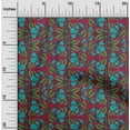 thumbnail image 1 of oneOone Polyester Lycra Fabric Leaves & Floral Block Print Fabric BTY 56 Inch Wide, 1 of 4