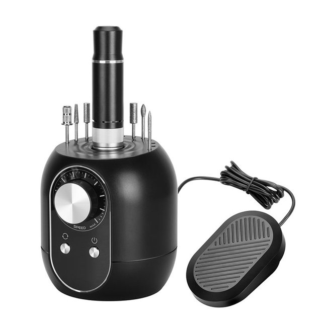 Amoladora de manicura profesional de escritorio con pantalla LED Herramientas de manicura y removedorGris-Negro- BANYUO Electrónica