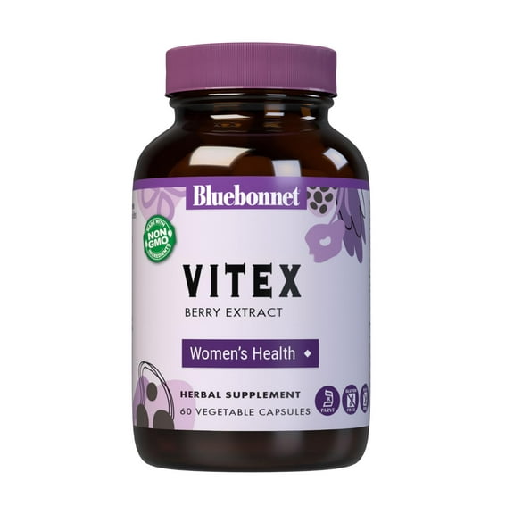 Bluebonnet Vitex Berry Extract, Women's Health*, 60 Vegetable Capsules, 60 Servings