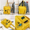 thumbnail image 5 of LinYooLi Sac à Bandoulière Mode pour Femmes Adolescentes Décontracté Grand Sac Hobo en Toile, 5 of 5