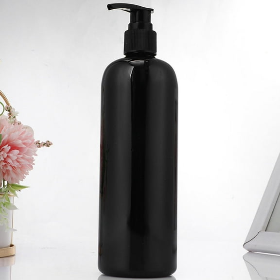 KHBUAB 5Pcs Black Shampoo and Conditioner Dispenser Bottles for Bathroom and Living Room