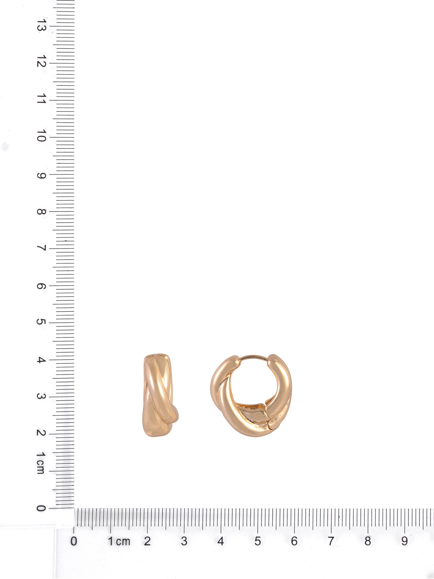 Time and Tru Goldtone Chunky Twist Hoop Earring