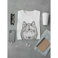 thumbnail image 3 of Beautiful Wolf Face Sketch Tee Men's -Image by Shutterstock, 3 of 4