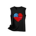 thumbnail image 3 of Wycnly Tank Top for Women Tank Top for Women Independence Day Loose Fourth of July Patriotic Shirts Trendy Heart Print Sleeveless Top Girls Sleeveless Shirt, 3 of 4