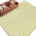 thumbnail image 2 of Yellow Striped 5'x8' Area Rug for Living Room, Modern Simple Farmhouse Beige Vintage Washable Non-Slip Rugs for Bedroom Nursery Dining Room, StainResistant Low-Pile Kitchen Carpet Large Entryway Rugs, 2 of 9