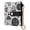 Black White Nautical Sketch, variant on Bifold Wallet PU Leather RFID Blocking, Women's Card Cases with 7 Card Slots, Black White Nautical Sketch