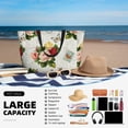 thumbnail image 5 of Wukai Vintage Bike Flower Butterfly Print Zipper Bag,large Beach Tote Bag,Waterproof Sandproof Bag,Grocery and Picnic Tote Travel Bag, 5 of 5