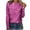 Hot Pink, variant on XuJwPNcy Women Sequin Top Crew Neck Long Sleeve Shiny Shirt Sparkly Glitter Party Tops Blouse for Party Club