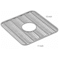 thumbnail image 4 of Dependable Industries Essentials 2-Pack Plastic Sink Protector Mats with Center Drain Cutout – Protect Sink, Glasses & Dishes from Scratches & Breaks – 12" x 11" (Gray), 4 of 5
