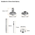 thumbnail image 2 of Unique Bargains 100 Sets Leather Rivets 8 x 9mm Metal with 3 Setter Tools, Silver Tone, 2 of 7