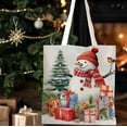 thumbnail image 2 of Christmas Tote Bag, Christmas Canvas Tote Bags Gifts for Women Girls, Winter Reusable Grocery Shopping Bag (B), 2 of 6