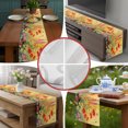 thumbnail image 5 of Poppy Botanical Table Runner 120 Inches Long, Cotton Linen Table Runner Dresser Scarf, Vintage Floral Yellow Ombre Fabric Tablerunners for Dining Coffee Tables Wedding Holiday Party 13"x120", 5 of 6