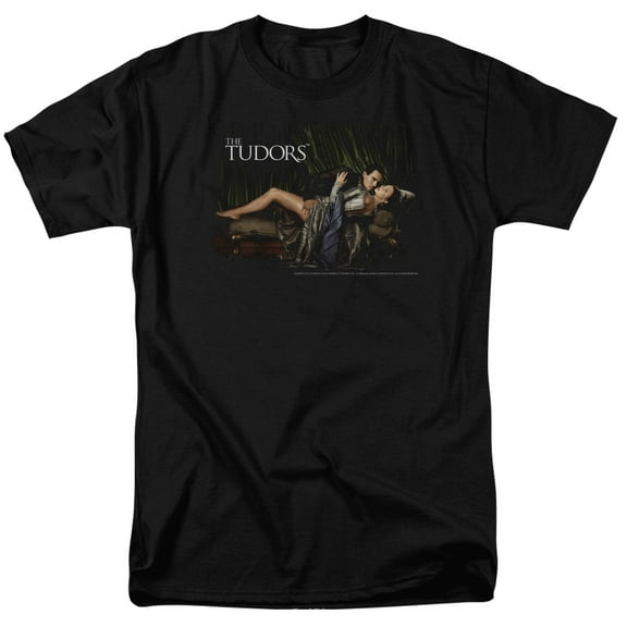 Tudors The King And His Queen Adult 18/1 T-Shirt Black