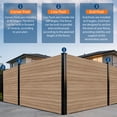 thumbnail image 5 of 2-pack 6FT No-Dig Fence Post for Privacy Panels, Heavy Duty Adjustable Matte Black Metal Post for Hard Surface Mount, 5 of 7