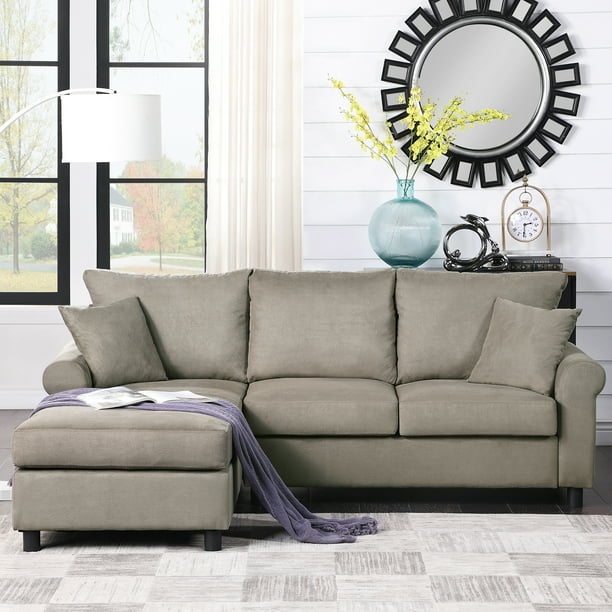 Harper Bright Designs L Shaped Sectional Sofa Couch For Small Space Gray Com - How To Reverse A Sectional Sofa Harper Bright Designs L Shaped Sectional Sofa Couch For Small Space Gray Com - How To Reverse A Sectional Sofa