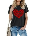thumbnail image 5 of Fanxing Clearance Deals 2025 Women Love Heart Graphic Tees Shirt Short Sleeve Tops Tshirts Regular Fit Tunic Blouse for Juniors Teen Cute Funny Gift Clothes 2025, 5 of 5