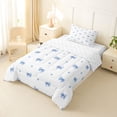 thumbnail image 2 of Erosebridal Light Blue Bow Polka Dot Twin Comforter Sets for Girls, Blue Ribbon Bedding Set for Kids, Reversible, 2 Pieces, 2 of 6