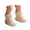 1-Khaki, variant on OOOUM Baby Booties Newborn Cozy Knit First Walkers Flower Soft Sole Infant Shoes,CN:One Size