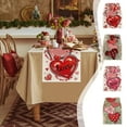 thumbnail image 2 of Lilixerw 13 x 72 inch Valentine's Day Table Runner Romantic Heart Table Flag,Soft Flax Dinner Table Runner for Wedding Party Holiday Decor Valentines Decoration, 2 of 6