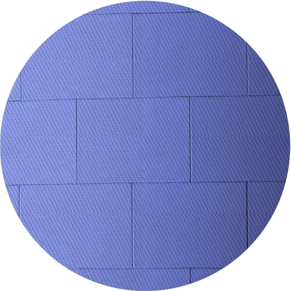 Ahgly Company Indoor Round Patterned Sky Blue Dress Blue Area Rugs, 6' Round