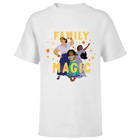 Disney Encanto Mirabel Isabela Luisa Madrigal Family Magic - Short Sleeve T-Shirt for Kids - Customized-White