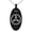 Black, variant on Stainless Steel Yamaouchi Samurai Crest Engraved Small Oval Charm Pendant Necklace