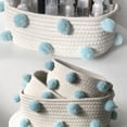thumbnail image 4 of Special Offer! Set Of 3 Decorative Soft Woven Cotton Rope Desk Top Room Basket Storage Box For Snacks, Keys, Sundries, Cosmetics, Toys Small Items, 4 of 5