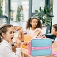 thumbnail image 3 of ComfiTime Lunch Bag for Kids – Insulated Lunch Box for Girls and Boys, Cute Reusable Cooler Bag with Zipper Pockets, Bottle Holder, Padded Handles and Shoulder Strap (Pink Mermaid Scales), 3 of 16