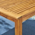 thumbnail image 6 of GDF Studio Zeila Outdoor Acacia Wood Expandable Rectangular Dining Table Sandblasted Dark Gray, 6 Person, 6 of 12