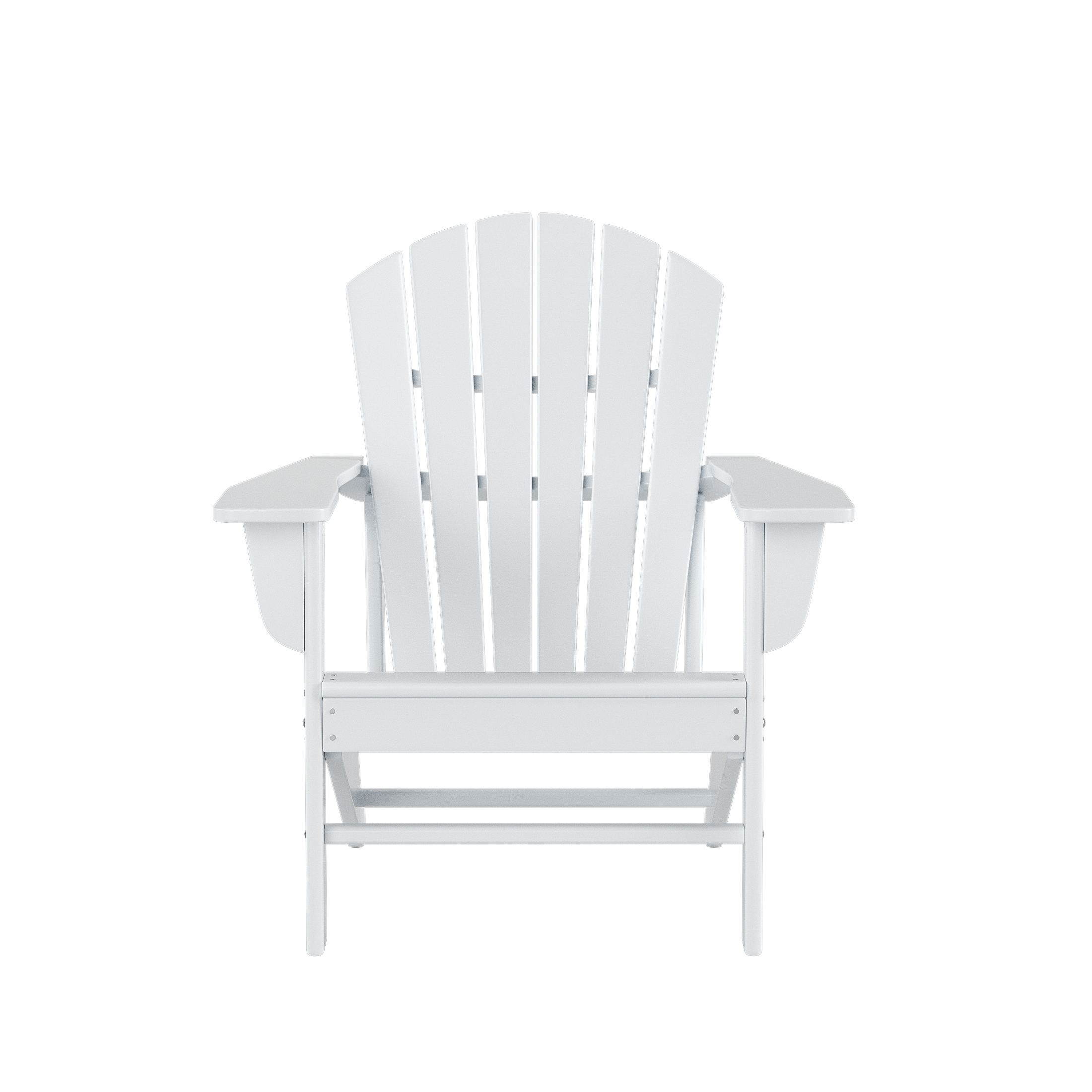 Garden 3-Piece Patio Adirondack Chair with Round Accent Side Table Set, White - image 4 of 6