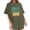 Green, variant on IROINNID Fashion Women Loose Short Sleeve Comfy Summer Printed Casual Top Pullover T-shirt Spring