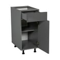 thumbnail image 2 of 21" Base Cabinet Single Door Single Drawer with Grey Gloss door, 2 of 4