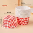 thumbnail image 3 of Luniquz Ice Cream Cups Paper Bowls Disposable Gingham Cups Bulk Picnic Dessert Bowl Buffalo Plaid Snack Paper Cup Checkered Paper Party Cup for Hot or Cold Food(Red, 100 Pack), 3 of 5