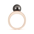 thumbnail image 2 of ANGARA Solitaire Tahitian Cultured Pearl Double Shank Ring in 14K Rose Gold for Women | June Birthstone, Birthday, Anniversary, Jewelry Gift for Women | Pearl Ring, 2 of 8