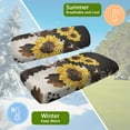 thumbnail image 5 of Yuyamidu 2 Piece Sunflower Golf Cart Seat Covers Brown Cow Print Golf Cart Backrest Bottom Seat Cushion Cover for 2-Person Seats Club Car, 5 of 7