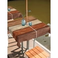 thumbnail image 2 of Outdoor Tablecloth with Umbrella Hole for Patio/Picnic/Party/Camping, Farmhouse Burnt Orange Brown Waterproof Table Cloth Square Cover Washable, Vintage Wooden Striped (54"x 54"), 2 of 8