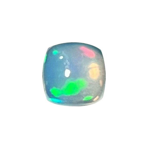 Certified Natural 0.5 Carat Crystal Opal Cushion Shape Cabochon 6x6 mm Loose Gemstone October Birthstone