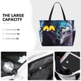 thumbnail image 4 of Ratiio Purple Sky Wolf Print Large Capacity Beach Travel Bag, Polyester Waterproof Tote Bag with Zipper for Vacation and Daily Use, 4 of 6