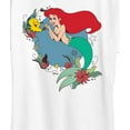 thumbnail image 3 of Disney Princess - Ariel And Flounder With Flowers -  Women's Short Sleeve Graphic T-Shirt, 3 of 5