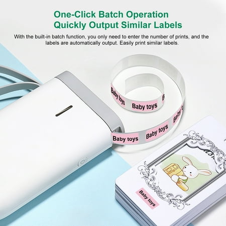 Label Maker Machine Portable Thermal Label Printer Handheld Name Price Sticker Printer Pocket Size BT Wireless Connection with APP 3 Rolls Thermal ...