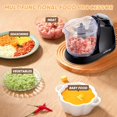 Processor 1.5 Cup Meat &Vegetable Electric Chopper Detachable Small