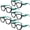 5 Pairs of Black Green, variant on 5 Pairs of Thick Cat Eye Reading Glasses Fashionable Oversized Polygonal Readers Women's Trendy Butterfly Presbyopic Glasses +2.00
