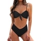 thumbnail image 1 of MKLEKYY Bikini Mujer Traje De Baño Women'S High Waisted Bikini Sets Two Piece Swimsuit Front Tie Knot Bathing Suit, 1 of 5