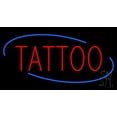 thumbnail image 1 of Tattoo Deco Style LED Neon Sign 13" Tall x 24" Wide - inches Black Square Cut Acrylic Backing, with Dimmer - Premium built indoor Sign for Storefront, Store interior, Workshop, Studio., 1 of 7