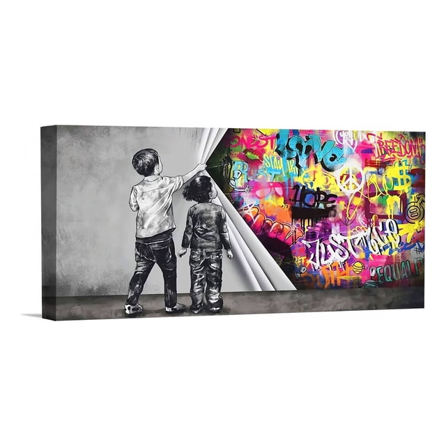 Cuadro Banksy Muro Graffiti